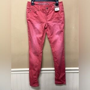 Mudd Jegging Washed Red Rose Juniors Size 9 NWT